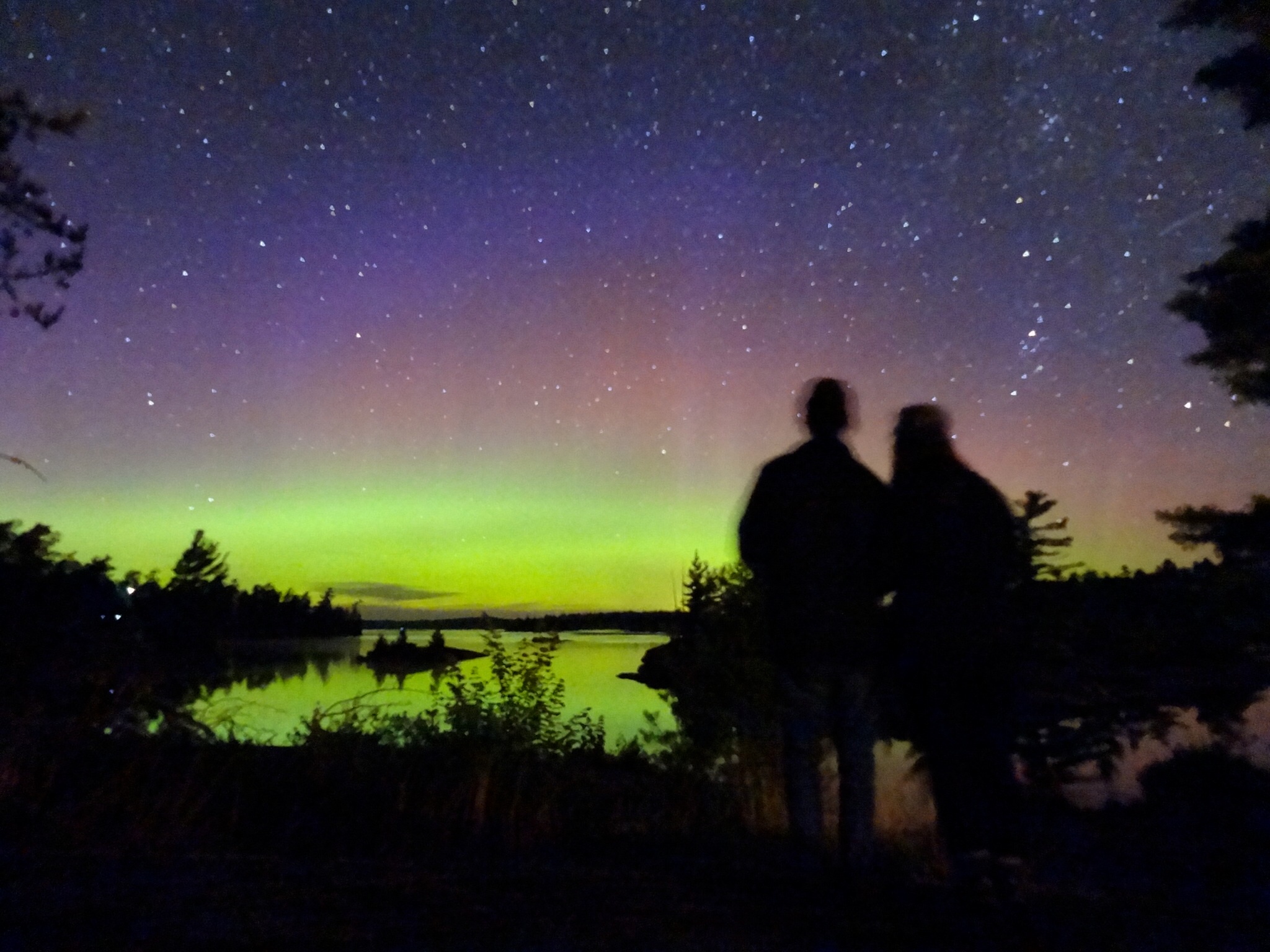 Northern Lights - French River by Ray St Louis Jr.
