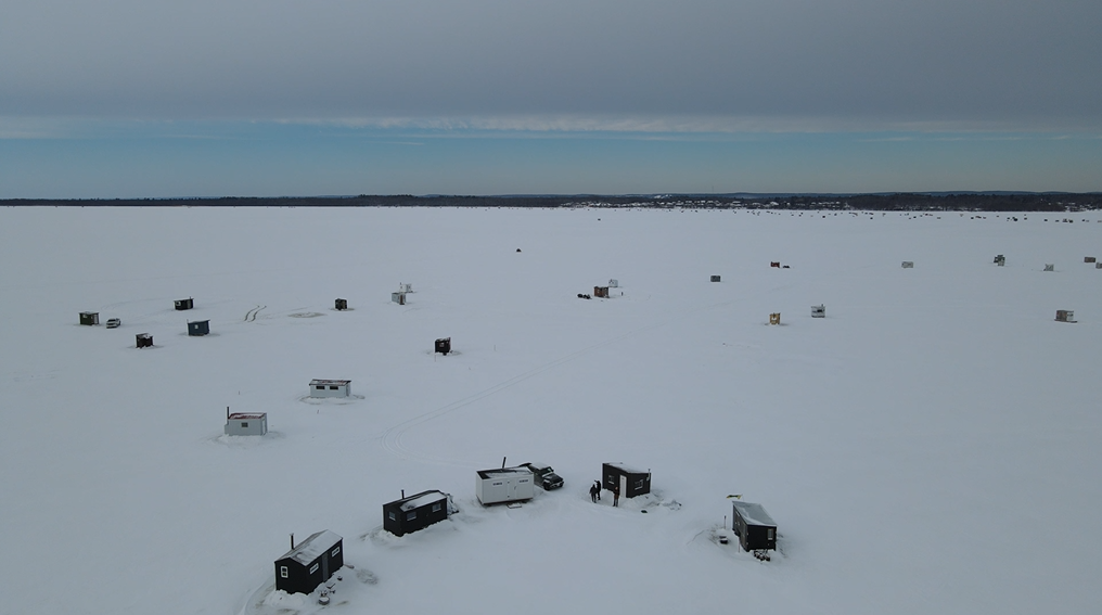 Ice Huts on Lake Nipissing 