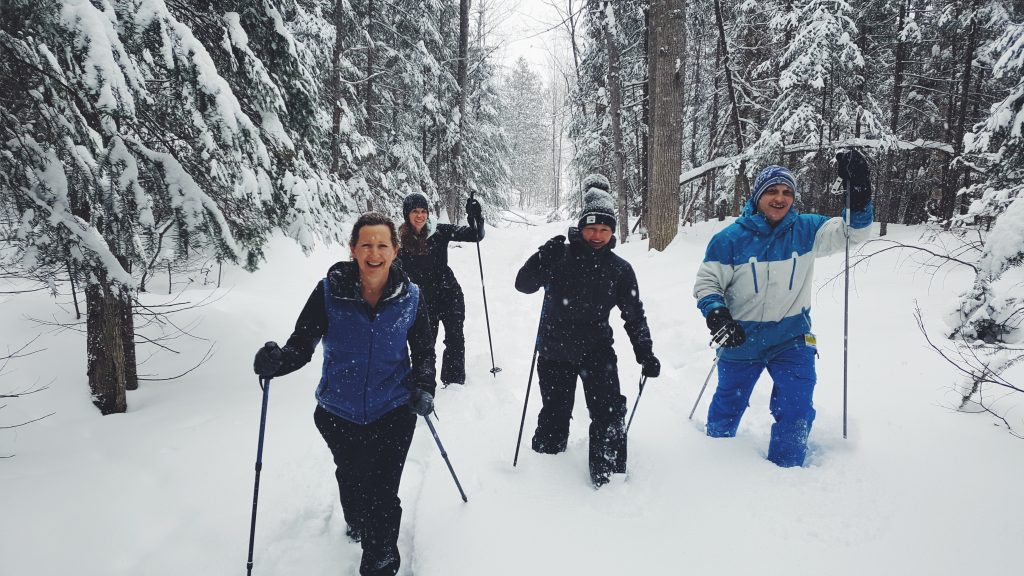 Snowshoeing in winter at Wasi Ski Club