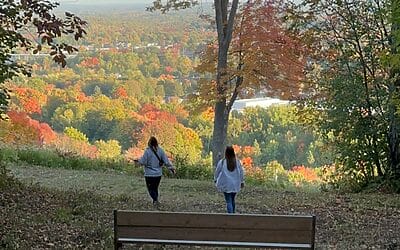 Fall Colours Tour Girls Hiking Hill