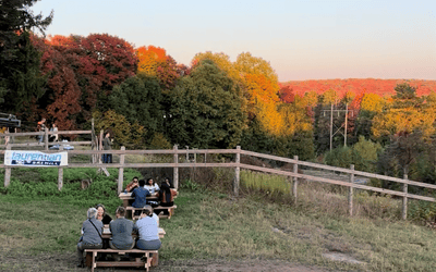 Fall Colours Tour picnic tables